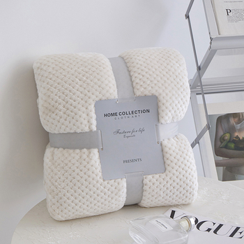 Pătură din fleece coral, poliester, potrivită pentru toate sezoanele, personalizabilă, stil minimalist modern