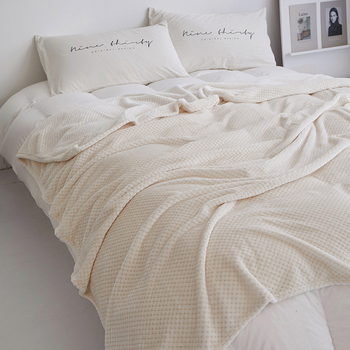 Pătură din fleece coral, poliester, potrivită pentru toate sezoanele, personalizabilă, stil minimalist modern