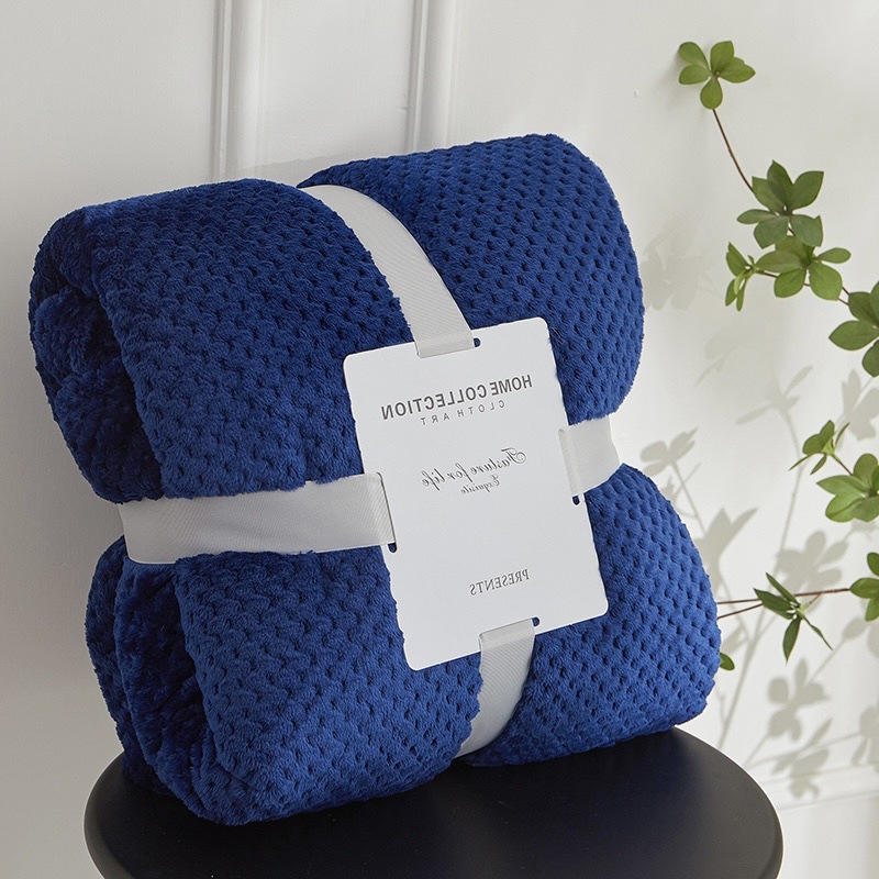 Pătură din fleece coral, poliester, potrivită pentru toate sezoanele, personalizabilă, stil minimalist modern