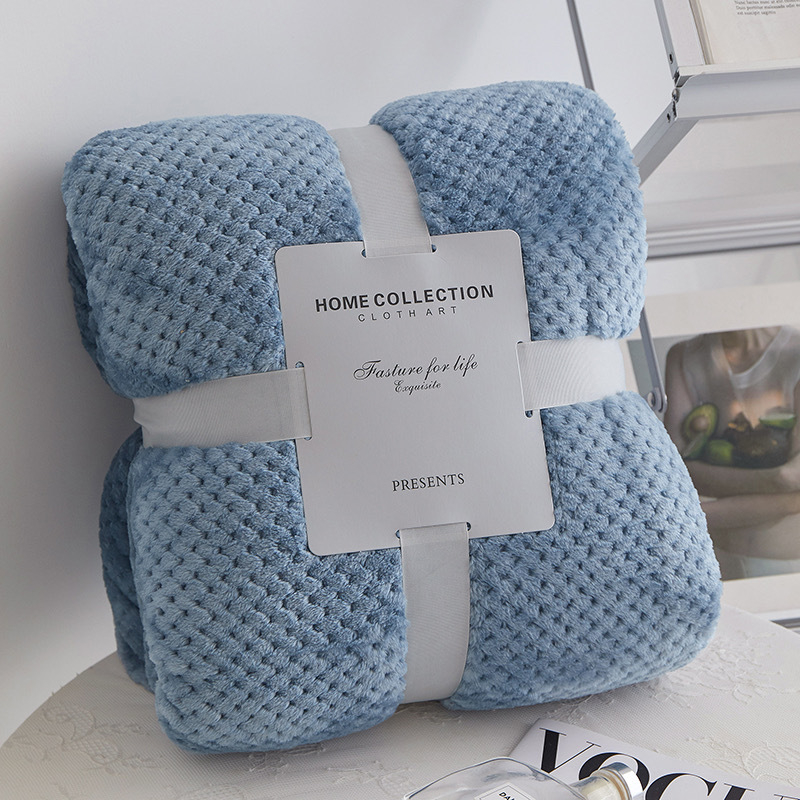 Pătură din fleece coral, poliester, potrivită pentru toate sezoanele, personalizabilă, stil minimalist modern