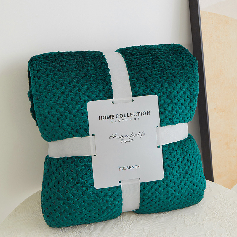 Pătură din fleece coral, poliester, potrivită pentru toate sezoanele, personalizabilă, stil minimalist modern