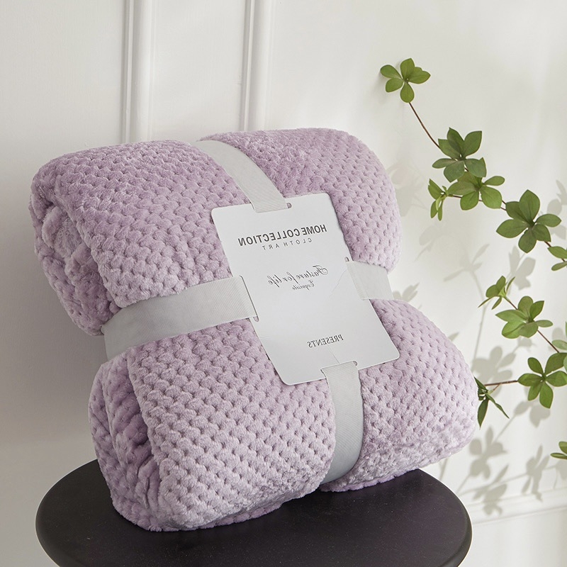 Pătură din fleece coral, poliester, potrivită pentru toate sezoanele, personalizabilă, stil minimalist modern