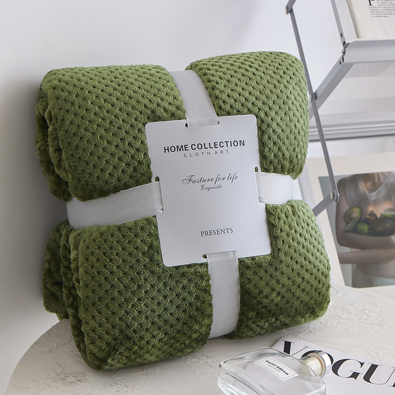 Pătură din fleece coral, poliester, potrivită pentru toate sezoanele, personalizabilă, stil minimalist modern