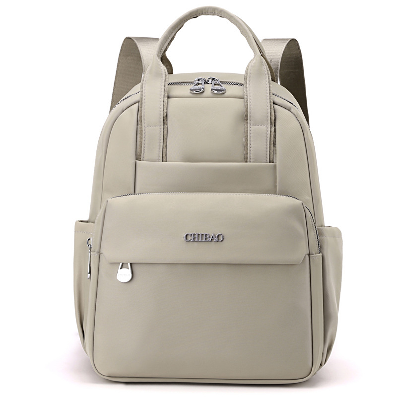 Rucsac feminin din Oxford - Capacitate mare, Stil urban minimalist, Închidere cu fermoar, Buzunar interior cu fermoar, Căptușeală din poliester