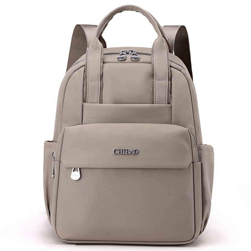 Rucsac feminin din Oxford - Capacitate mare, Stil urban minimalist, Închidere cu fermoar, Buzunar interior cu fermoar, Căptușeală din poliester