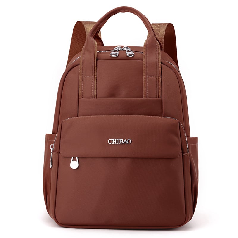 Rucsac feminin din Oxford - Capacitate mare, Stil urban minimalist, Închidere cu fermoar, Buzunar interior cu fermoar, Căptușeală din poliester