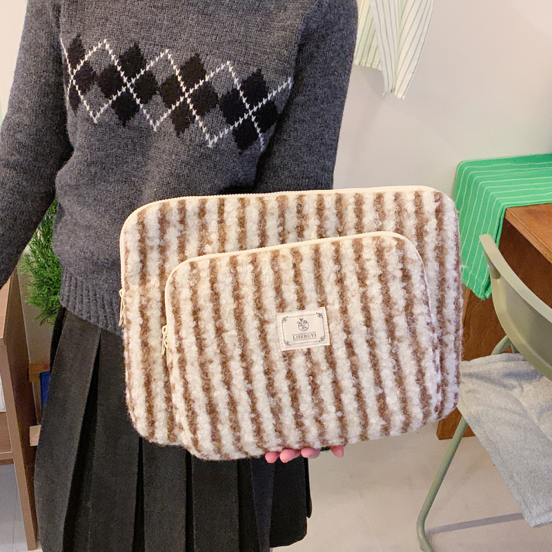 Női laptop táska kopásálló poliészterből, csíkos mintával, 2025 téli kiadás