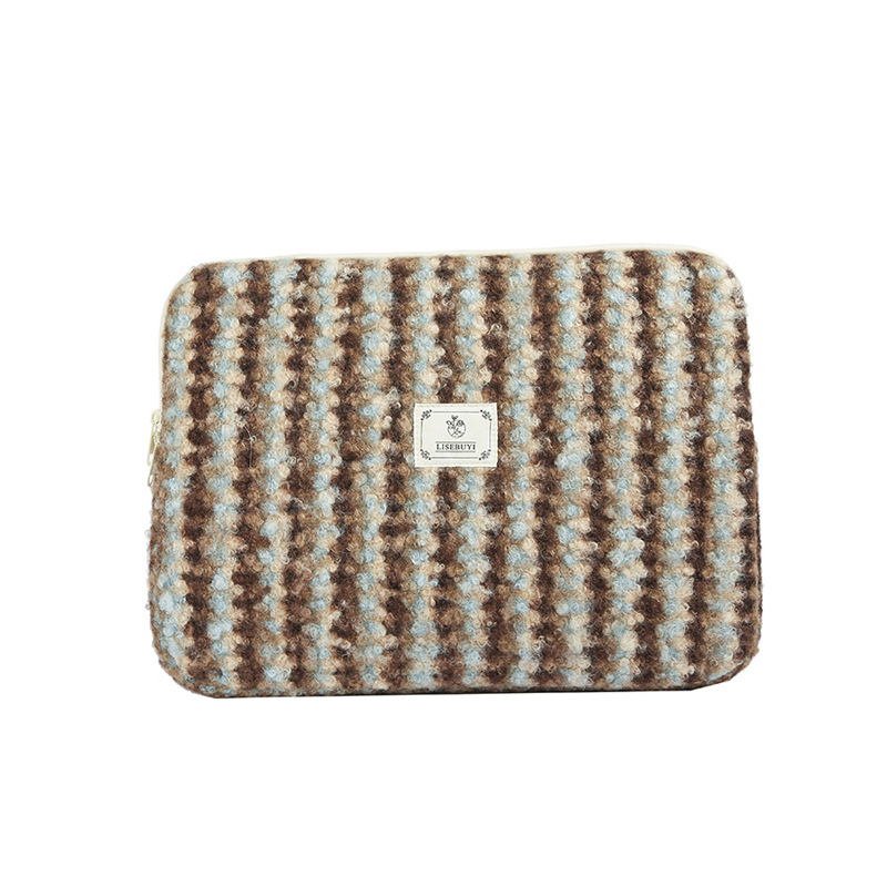 Női laptop táska kopásálló poliészterből, csíkos mintával, 2025 téli kiadás