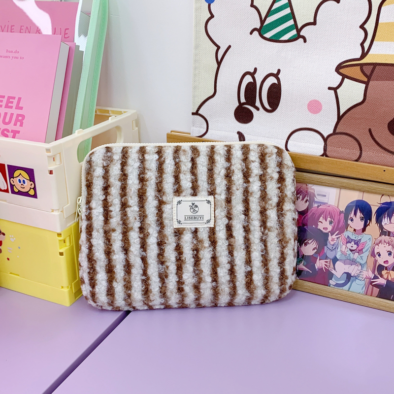 Női laptop táska kopásálló poliészterből, csíkos mintával, 2025 téli kiadás