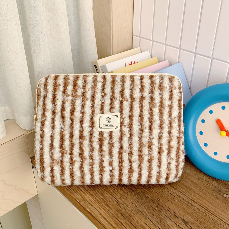 Női laptop táska kopásálló poliészterből, csíkos mintával, 2025 téli kiadás