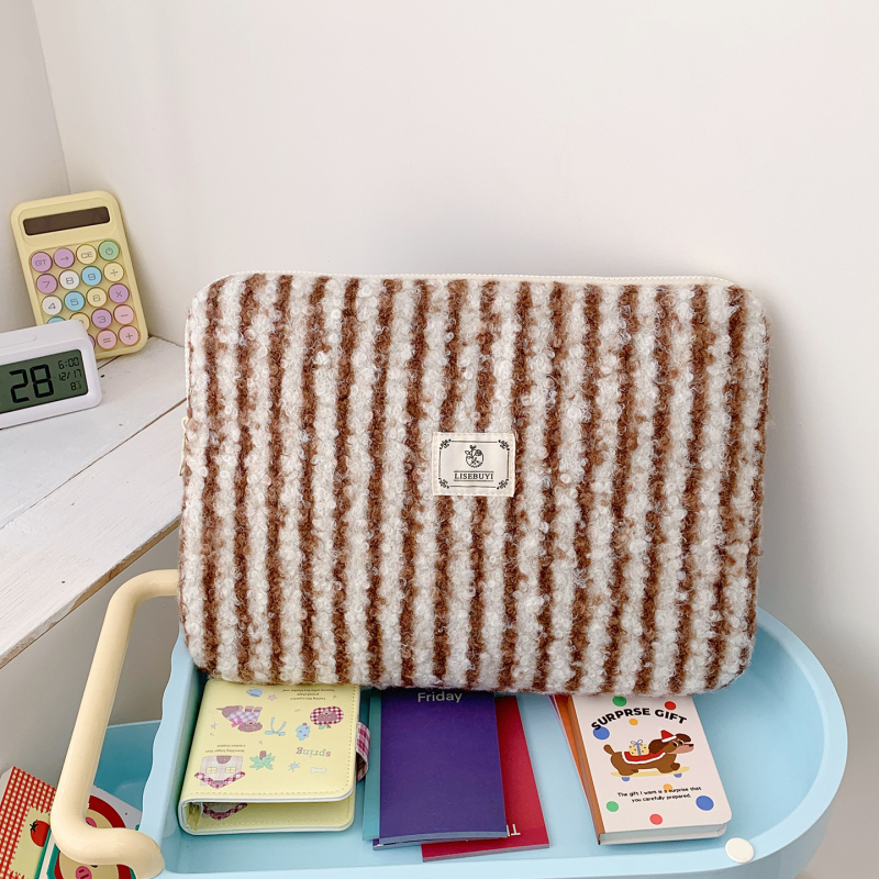 Női laptop táska kopásálló poliészterből, csíkos mintával, 2025 téli kiadás