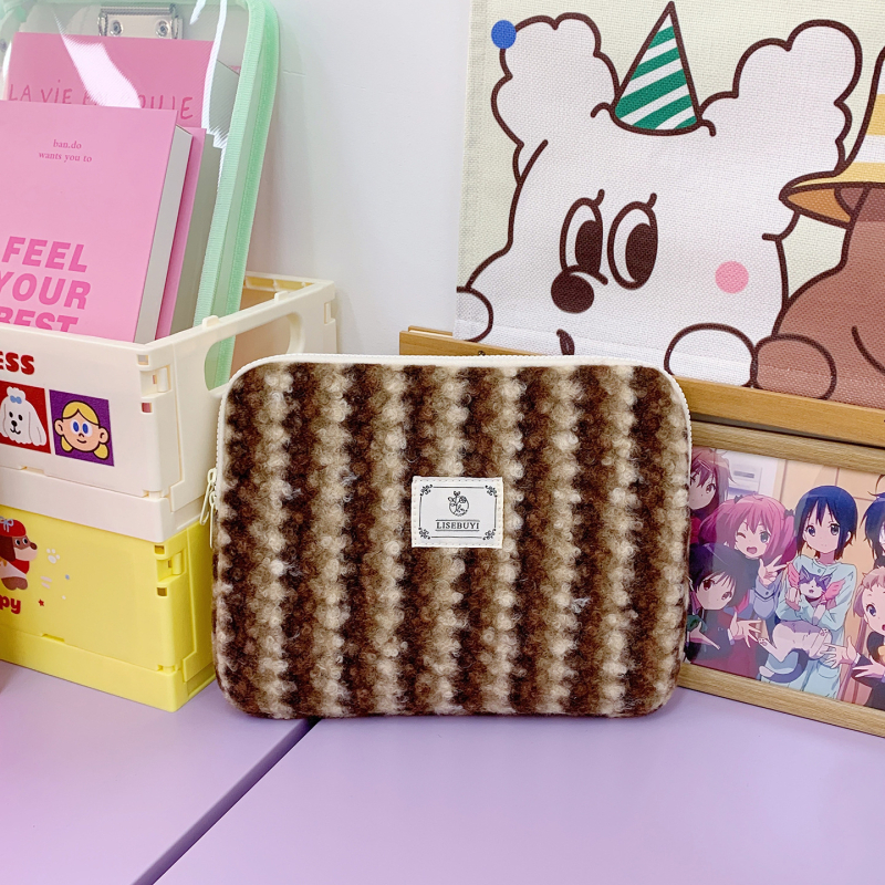 Női laptop táska kopásálló poliészterből, csíkos mintával, 2025 téli kiadás