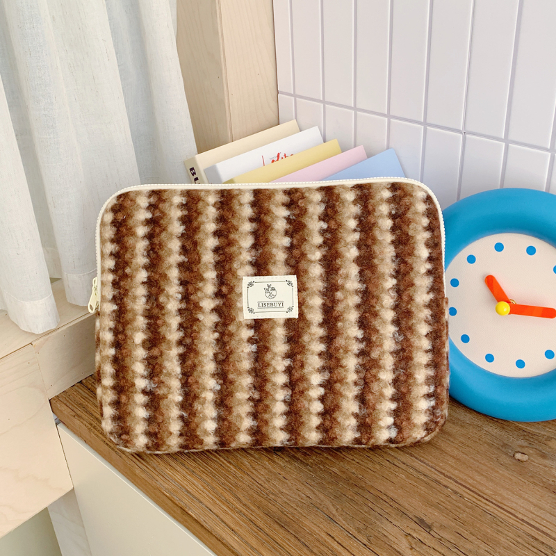 Női laptop táska kopásálló poliészterből, csíkos mintával, 2025 téli kiadás