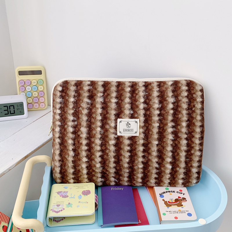 Női laptop táska kopásálló poliészterből, csíkos mintával, 2025 téli kiadás