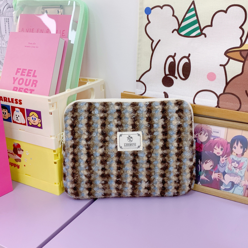 Női laptop táska kopásálló poliészterből, csíkos mintával, 2025 téli kiadás