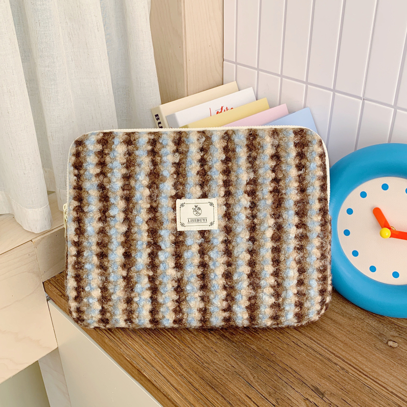 Női laptop táska kopásálló poliészterből, csíkos mintával, 2025 téli kiadás