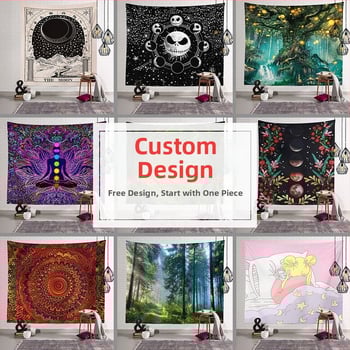 Ταπέστρι τοίχου για σαλόνι – 100% πολυεστέρας, ψηφιακή μεταφορά θερμότητας, μοντέρνος μινιμαλισμός, ορθογώνιο σχήμα, σχέδιο κινουμένων σχεδίων/άνιμε, προσαρμόσιμο