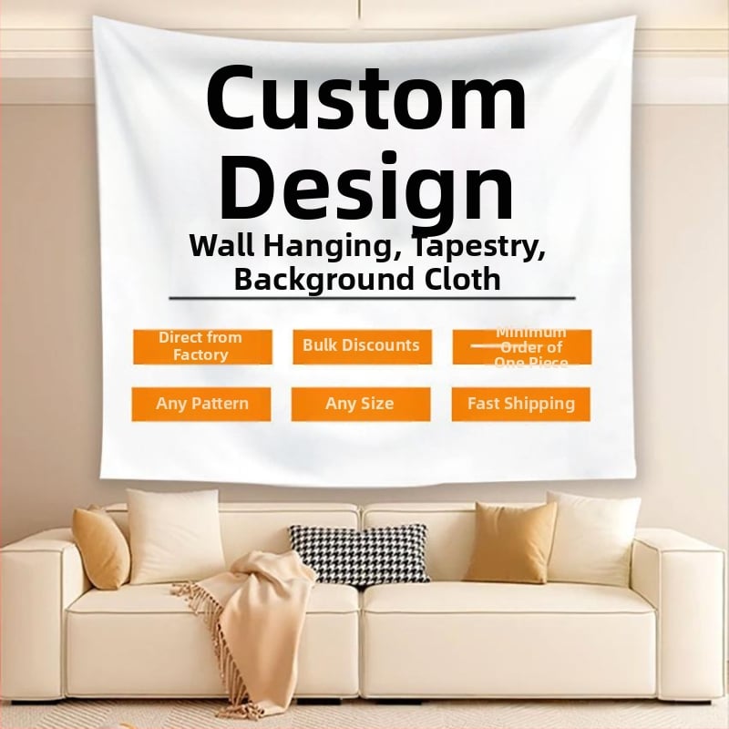 Ταπέστρι τοίχου για σαλόνι – 100% πολυεστέρας, ψηφιακή μεταφορά θερμότητας, μοντέρνος μινιμαλισμός, ορθογώνιο σχήμα, σχέδιο κινουμένων σχεδίων/άνιμε, προσαρμόσιμο