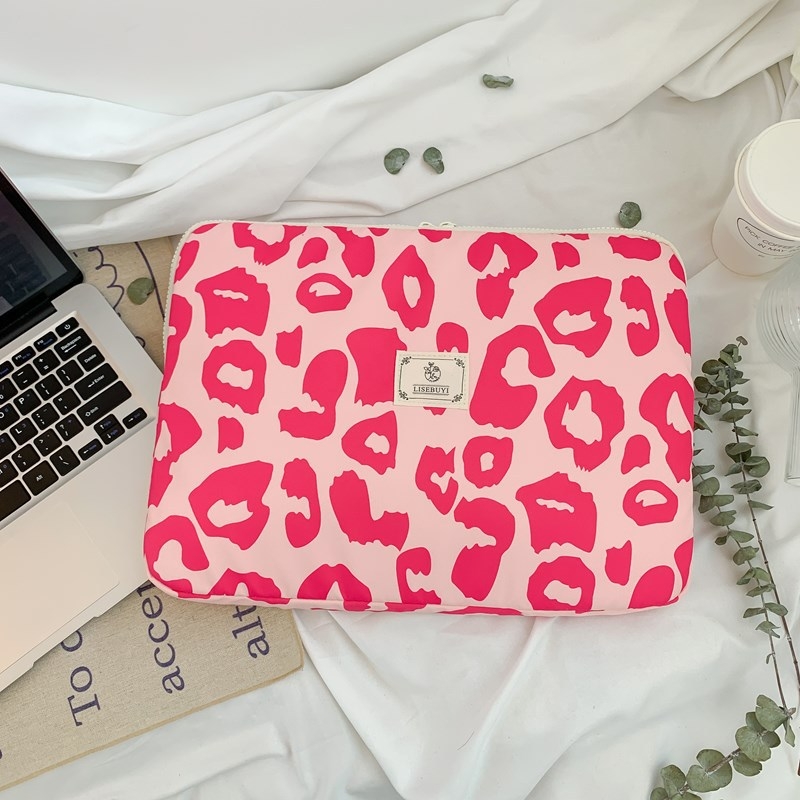Leopard mintás védőtaszka tabletához és noteszgéphez — kopásálló, poliészter anyag, poliészter bélés, utcai divat stílus