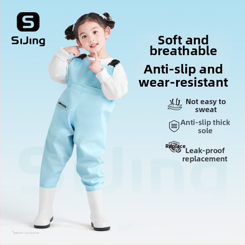 Detský ultra ľahký jednodelný brodiaci overal, vodeodolný a vetruodolný, unisex, celoročný, na plávanie, brodenie a rybolov