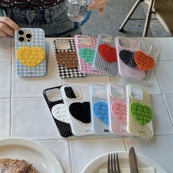 Θήκη TPU για iPhone 13/13 Pro/13 Pro Max και 14/14 Pro/14 Pro Max – ανάγλυφη, προστασία από πτώσεις, βεντούζα σε σχήμα καρδιάς