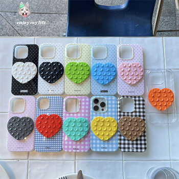 Θήκη TPU για iPhone 13/13 Pro/13 Pro Max και 14/14 Pro/14 Pro Max – ανάγλυφη, προστασία από πτώσεις, βεντούζα σε σχήμα καρδιάς