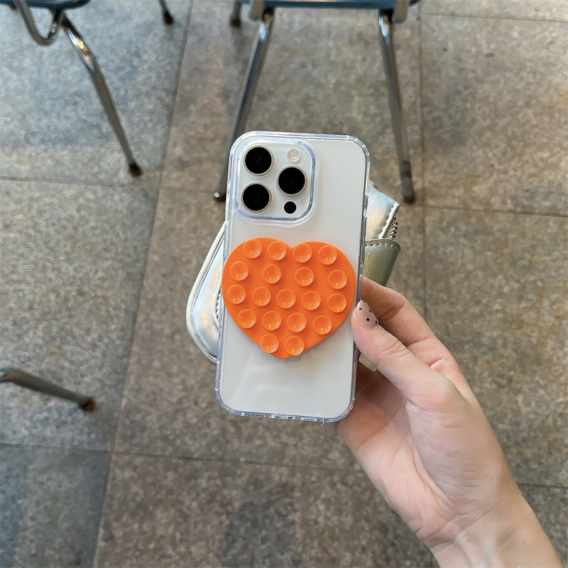 Θήκη TPU για iPhone 13/13 Pro/13 Pro Max και 14/14 Pro/14 Pro Max – ανάγλυφη, προστασία από πτώσεις, βεντούζα σε σχήμα καρδιάς