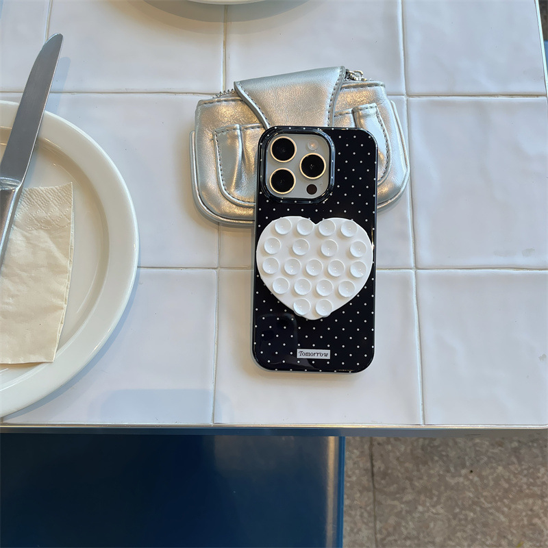 Θήκη TPU για iPhone 13/13 Pro/13 Pro Max και 14/14 Pro/14 Pro Max – ανάγλυφη, προστασία από πτώσεις, βεντούζα σε σχήμα καρδιάς
