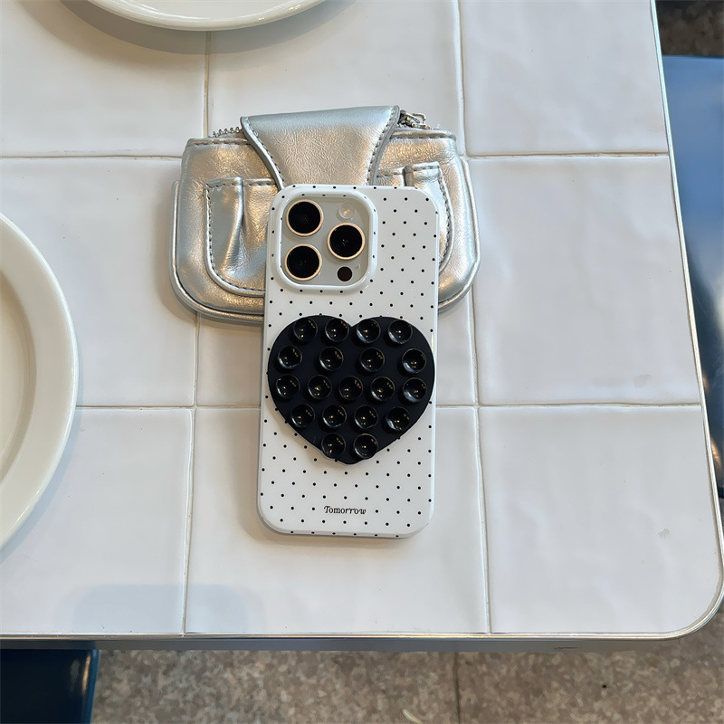 Θήκη TPU για iPhone 13/13 Pro/13 Pro Max και 14/14 Pro/14 Pro Max – ανάγλυφη, προστασία από πτώσεις, βεντούζα σε σχήμα καρδιάς