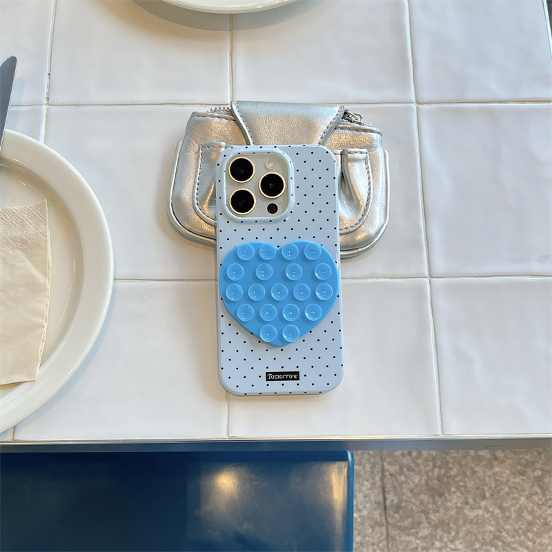 Θήκη TPU για iPhone 13/13 Pro/13 Pro Max και 14/14 Pro/14 Pro Max – ανάγλυφη, προστασία από πτώσεις, βεντούζα σε σχήμα καρδιάς