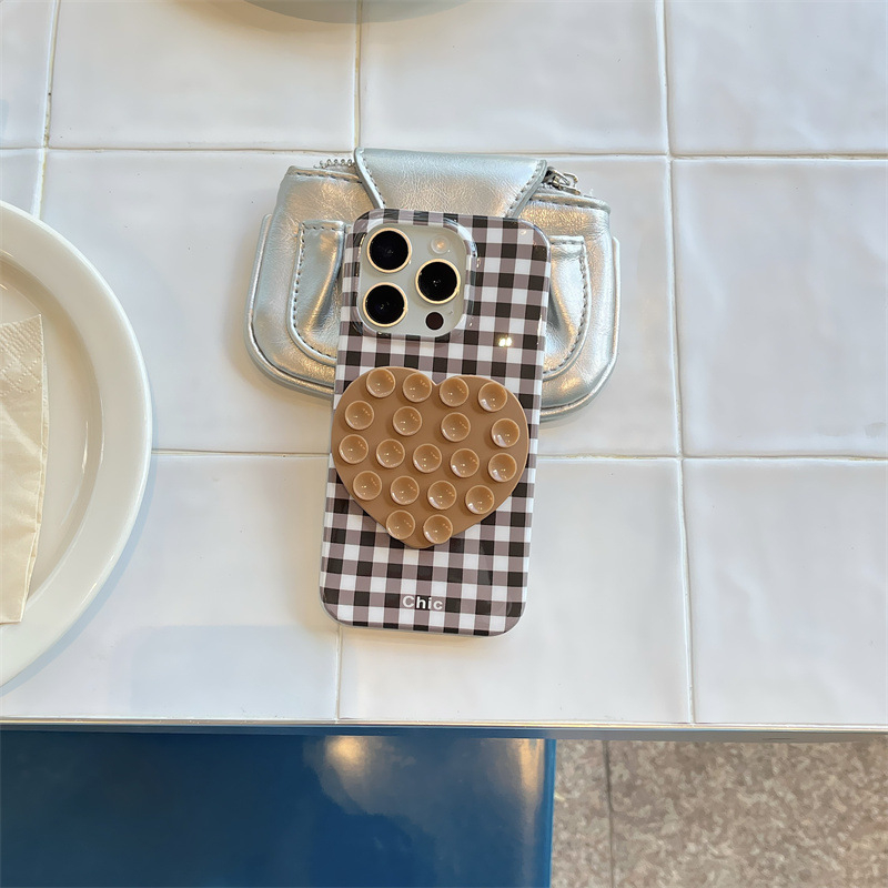 Θήκη TPU για iPhone 13/13 Pro/13 Pro Max και 14/14 Pro/14 Pro Max – ανάγλυφη, προστασία από πτώσεις, βεντούζα σε σχήμα καρδιάς
