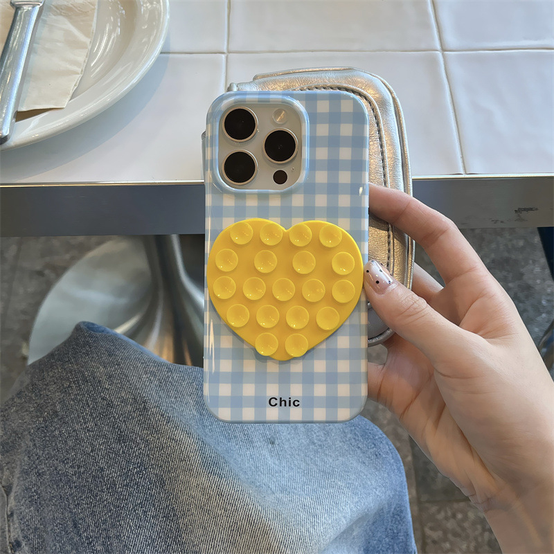 Θήκη TPU για iPhone 13/13 Pro/13 Pro Max και 14/14 Pro/14 Pro Max – ανάγλυφη, προστασία από πτώσεις, βεντούζα σε σχήμα καρδιάς