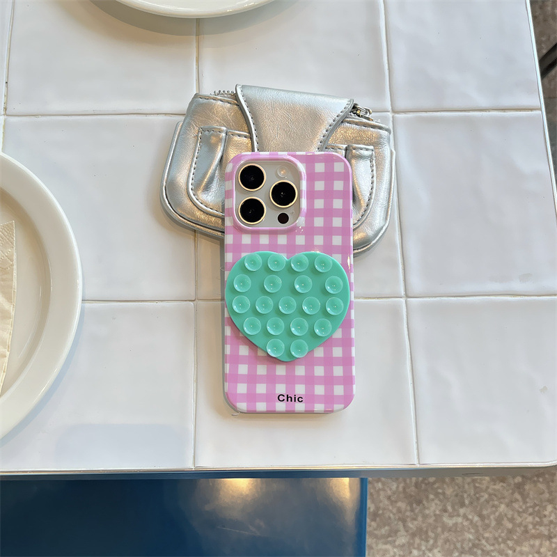 Θήκη TPU για iPhone 13/13 Pro/13 Pro Max και 14/14 Pro/14 Pro Max – ανάγλυφη, προστασία από πτώσεις, βεντούζα σε σχήμα καρδιάς
