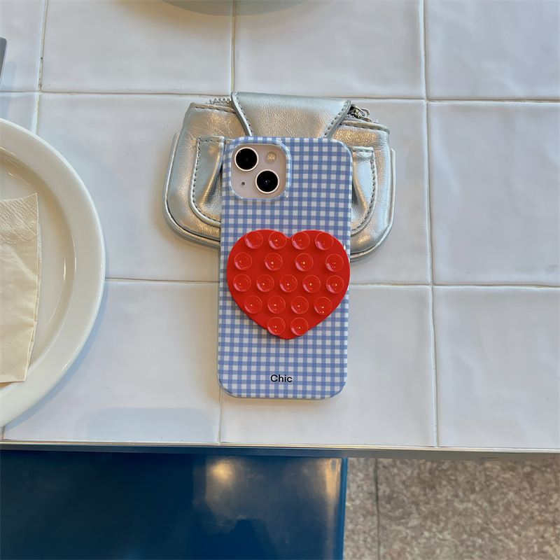 Θήκη TPU για iPhone 13/13 Pro/13 Pro Max και 14/14 Pro/14 Pro Max – ανάγλυφη, προστασία από πτώσεις, βεντούζα σε σχήμα καρδιάς