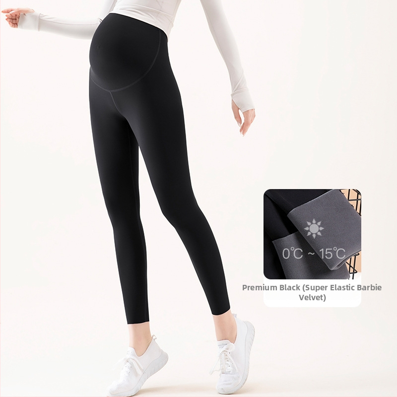 Κολάν εγκυμοσύνης χωρίς ραφές με στήριξη κοιλιάς, μίγμα νάιλον-σπαντεξ, μεσαίο πάχος, υψηλή ελαστικότητα, εφαρμογή στενή