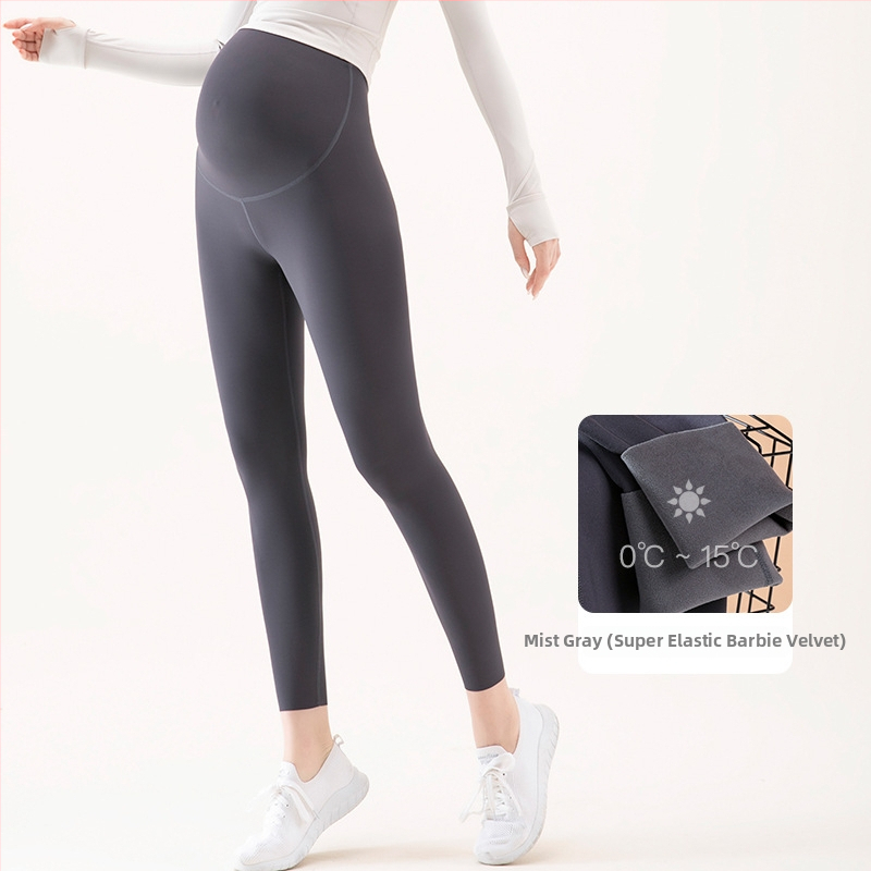 Κολάν εγκυμοσύνης χωρίς ραφές με στήριξη κοιλιάς, μίγμα νάιλον-σπαντεξ, μεσαίο πάχος, υψηλή ελαστικότητα, εφαρμογή στενή