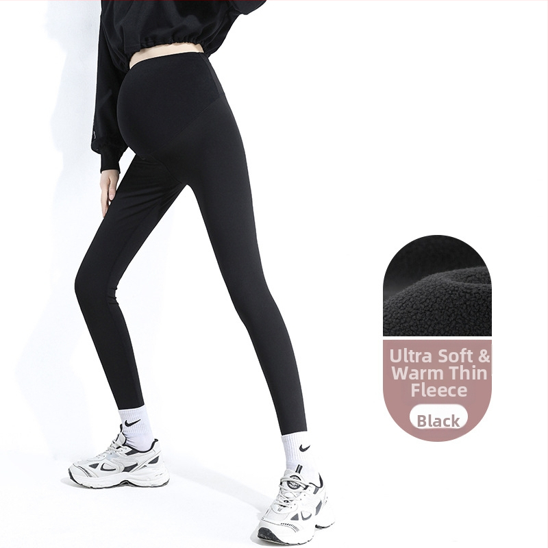 Κολάν εγκυμοσύνης χωρίς ραφές με στήριξη κοιλιάς, μίγμα νάιλον-σπαντεξ, μεσαίο πάχος, υψηλή ελαστικότητα, εφαρμογή στενή