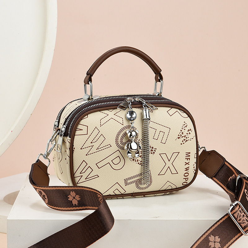 Ženska crossbody torba, PU materijal; gradski minimalistički stil; ovalni oblik; zatvarač; podstava od poliester