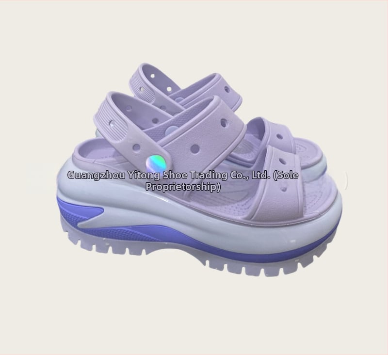 Γυναικείες κλογκς Baotou με διάτρητο πάνω μέρος από EVA, παχιά σόλα πλατφόρμα από EVA, αύξηση ύψους, άνοιξη 2025