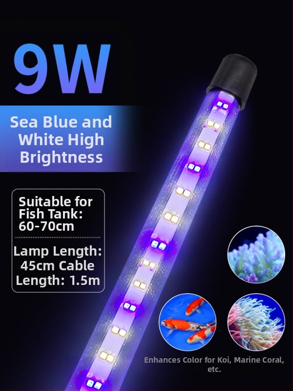 Υποβρύχιο LED φως για ενυδρείο με λειτουργία εναλλαγής χρωμάτων — πλαστικό περίβλημα, ισχύς 3–17 W, βάρος 0.65–1.5, μάρκα Jialu