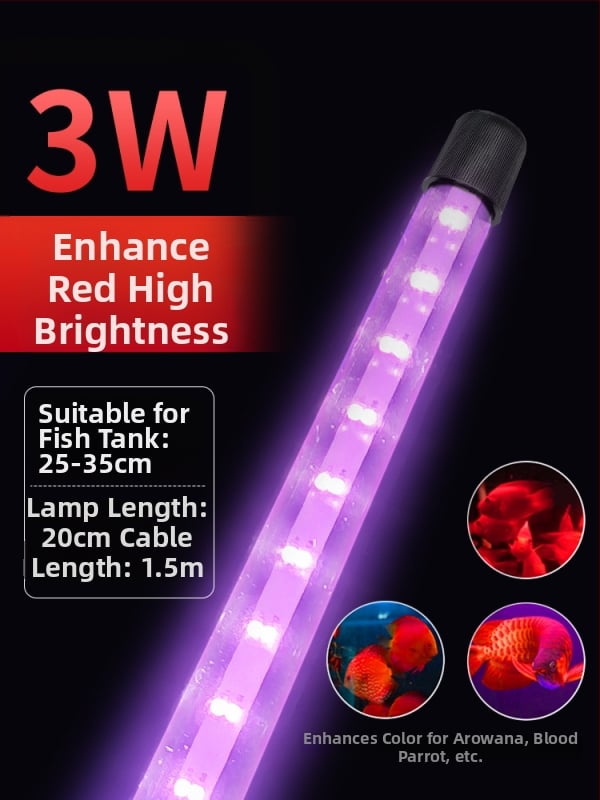 Υποβρύχιο LED φως για ενυδρείο με λειτουργία εναλλαγής χρωμάτων — πλαστικό περίβλημα, ισχύς 3–17 W, βάρος 0.65–1.5, μάρκα Jialu