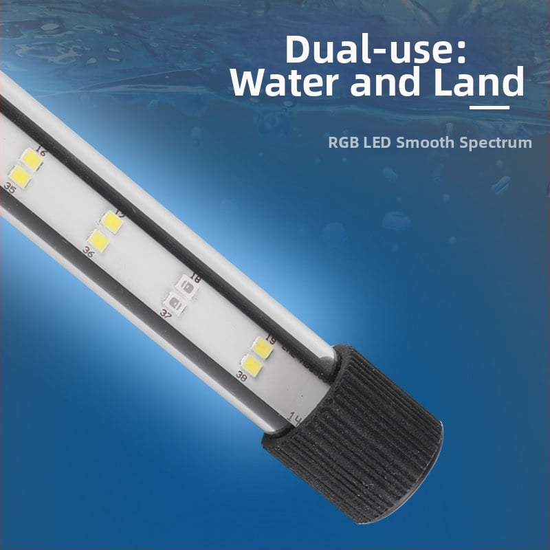 Υποβρύχιο LED φως για ενυδρείο με λειτουργία εναλλαγής χρωμάτων — πλαστικό περίβλημα, ισχύς 3–17 W, βάρος 0.65–1.5, μάρκα Jialu