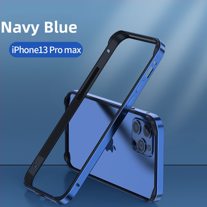 iPhone 17-hez készített fém keretes tok üres hátlap nélkül | Négy sarok ütésvédelme | Könnyű és vékony kialakítás | Anyag: fém, Meleg préselt kivitelezés