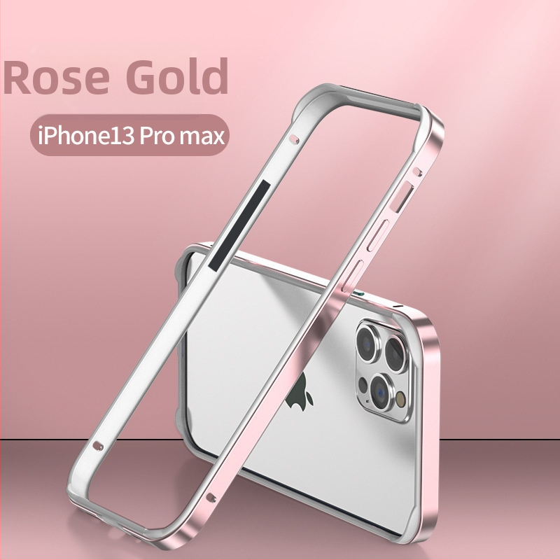 iPhone 17-hez készített fém keretes tok üres hátlap nélkül | Négy sarok ütésvédelme | Könnyű és vékony kialakítás | Anyag: fém, Meleg préselt kivitelezés