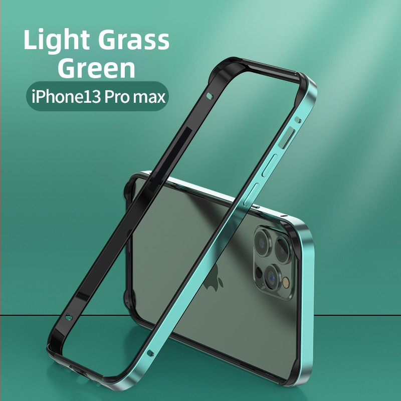 iPhone 17-hez készített fém keretes tok üres hátlap nélkül | Négy sarok ütésvédelme | Könnyű és vékony kialakítás | Anyag: fém, Meleg préselt kivitelezés