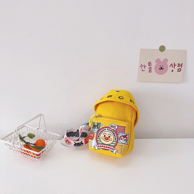 Rucsac pentru copii din pânză, imprimeu graffiti, model crossbody tridimensional, închidere cu fermoar, material moale