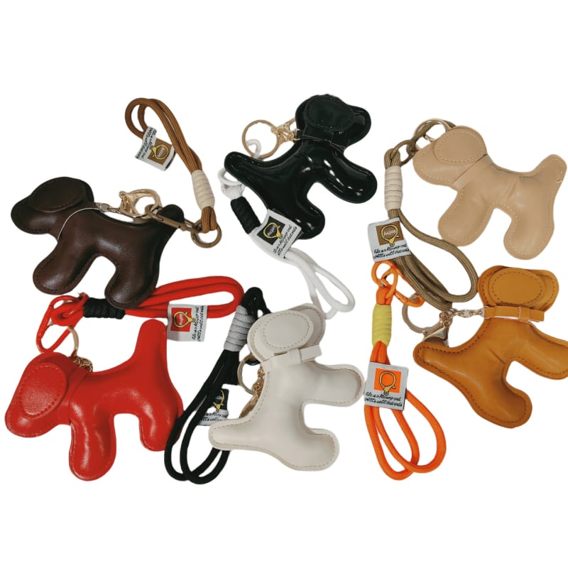 Κλειδοθήκη σκύλου από τεχνητό δέρμα — μοτίβο ζωικού χαρακτήρα, μάρκα Zug, κωδ. 1325584, ημι-χειροποίητη κατασκευή