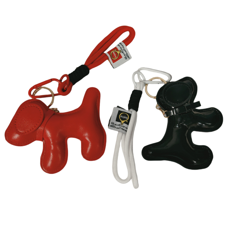 Κλειδοθήκη σκύλου από τεχνητό δέρμα — μοτίβο ζωικού χαρακτήρα, μάρκα Zug, κωδ. 1325584, ημι-χειροποίητη κατασκευή