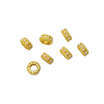 Σετ DIY χαντρών: μεταλλικές χάντρες με επίχρωση για κατασκευή βραχιολιών και κολιέ, καθολικό μοντέλο