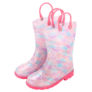 Cizme de ploaie pentru copii, unisex, partea superioară din PVC, gambă înaltă, toc mic 1–3 cm, stil coreean, marca Chasing Stars Foot